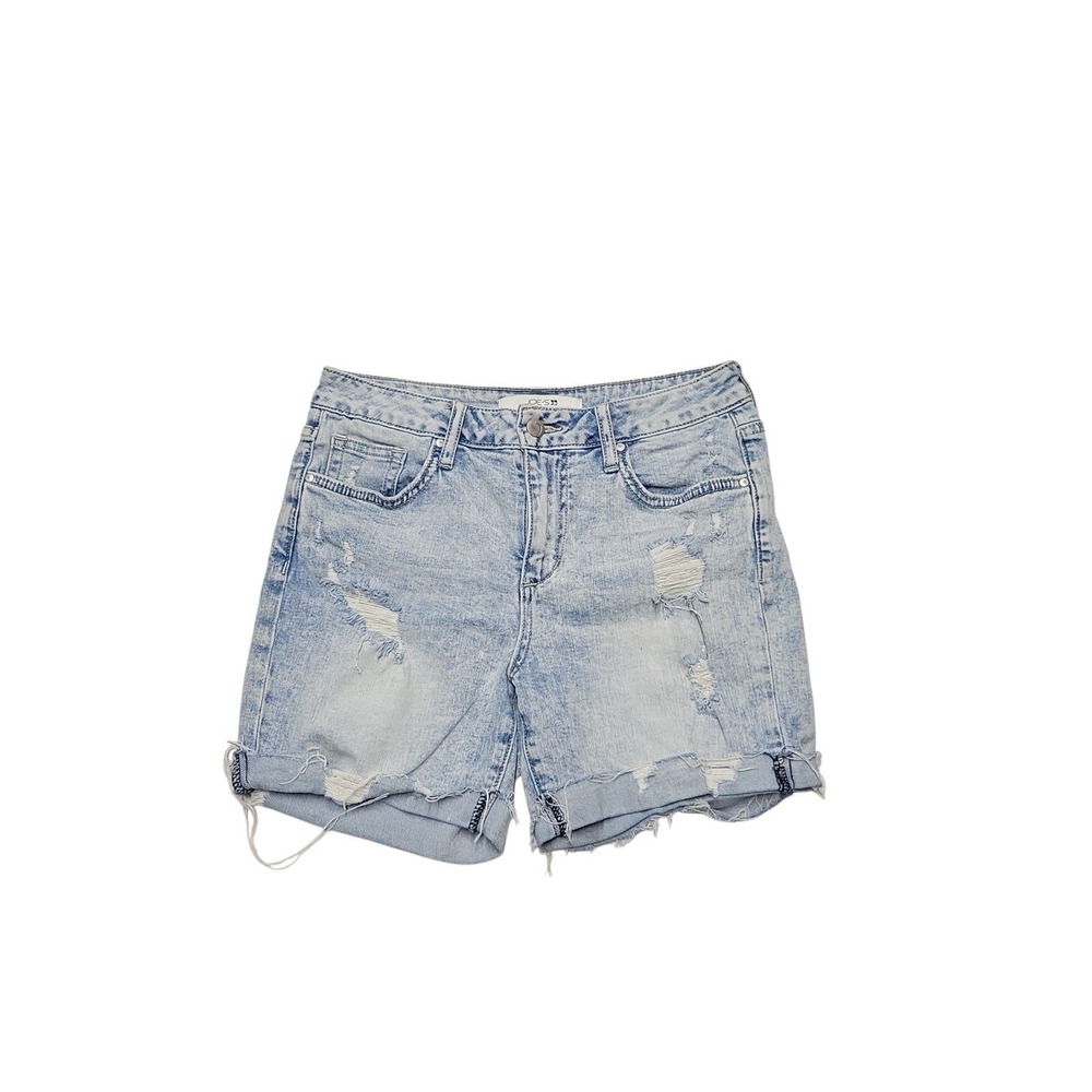 Joe's Jeans Destroyed Cutoff Stretch Light Denim Long Shorts. Women's Size 27